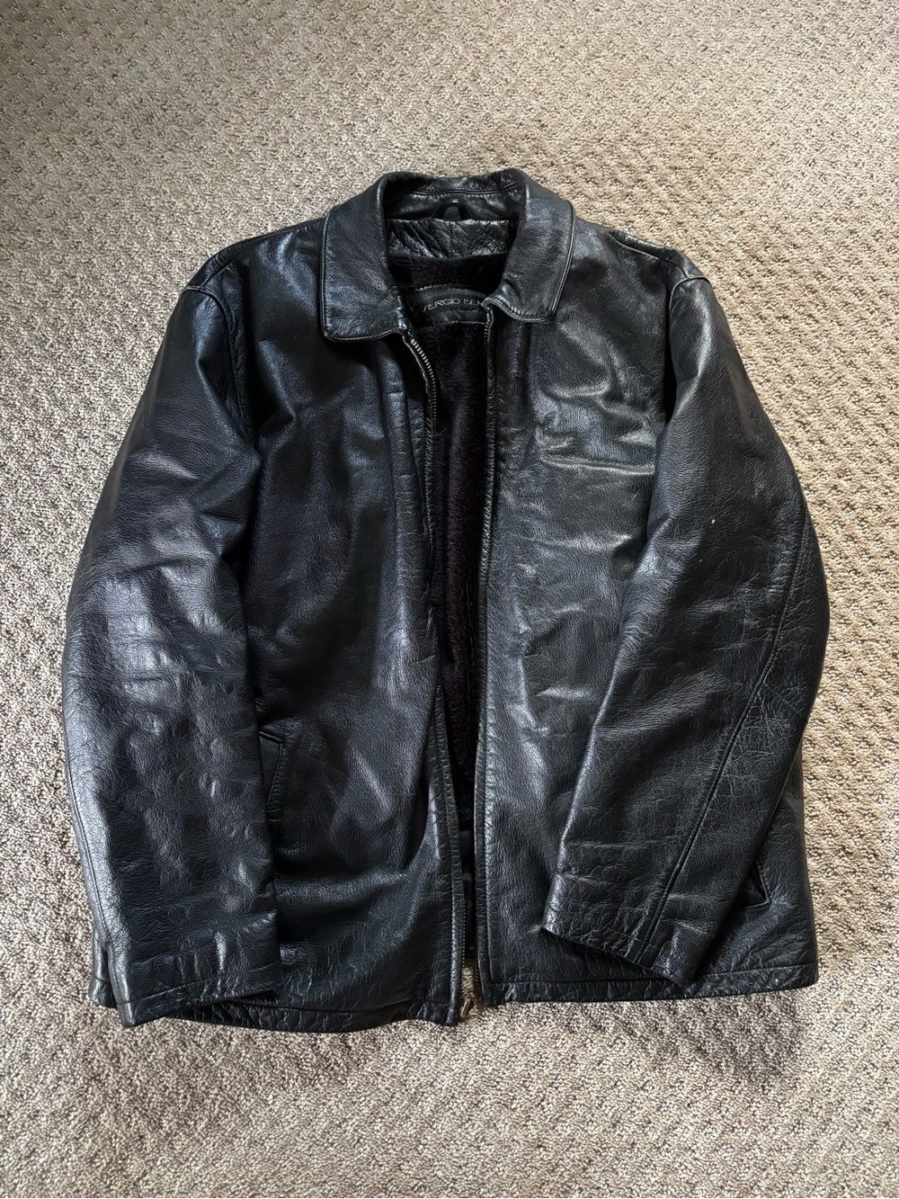 Sergio Bernini Men’s Black Genuine Leather Jacket